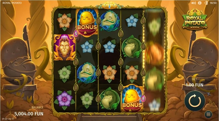 Símbolos scatter en el juego Royal Potato de Relax